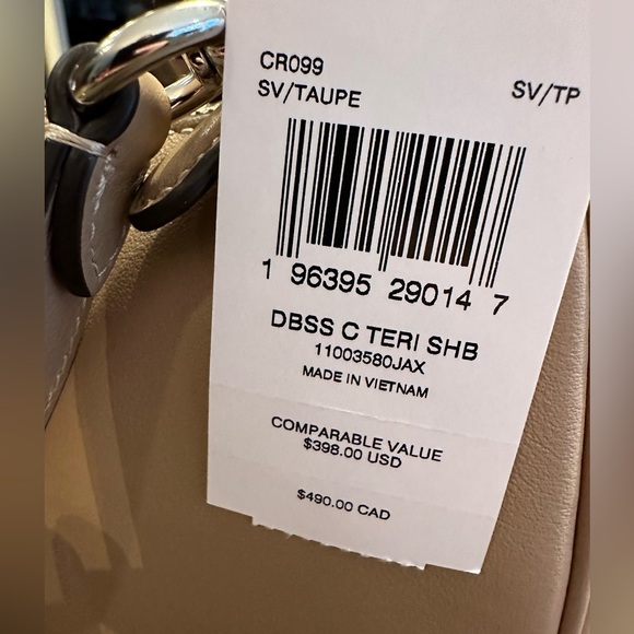 NWT Coach Teri Shoulder Bag in Taupe with silver hardware - Picture 7 of 17